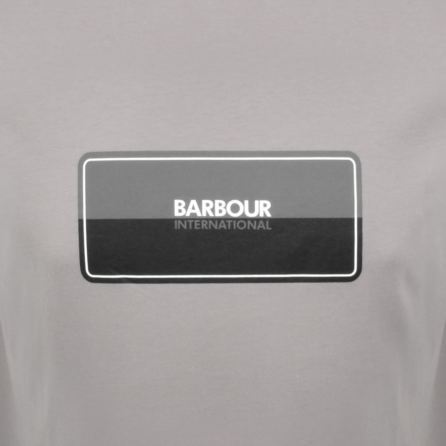 Image number 3 for Barbour International Split Lozenge T Shirt Grey
