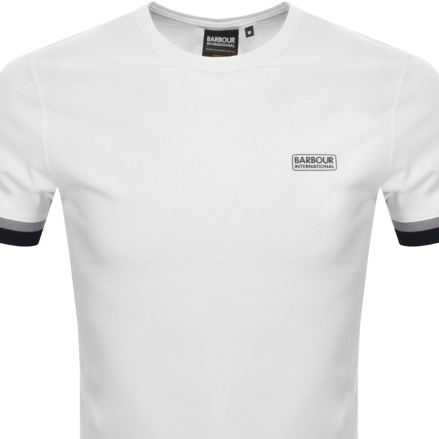 Image number 2 for Barbour International Deep Cuff T Shirt White