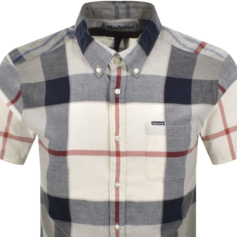 Image number 2 for Barbour Doughill Short Sleeve Shirt Grey