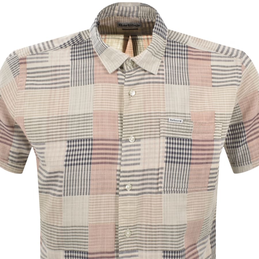 Image number 2 for Barbour Oakshore Short Sleeve Shirt Beige