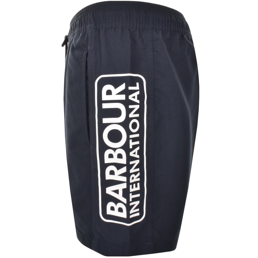 Image number 4 for Barbour International Logo Swim Shorts Navy