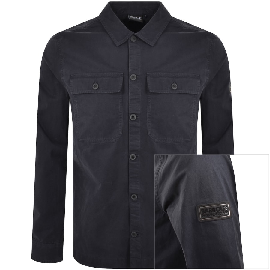 Image number 1 for Barbour International Arlo Overshirt Navy