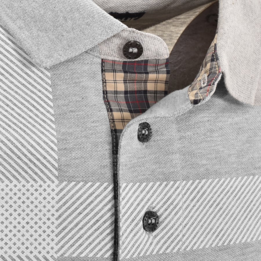 Image number 4 for Barbour Blaine Polo T Shirt Grey