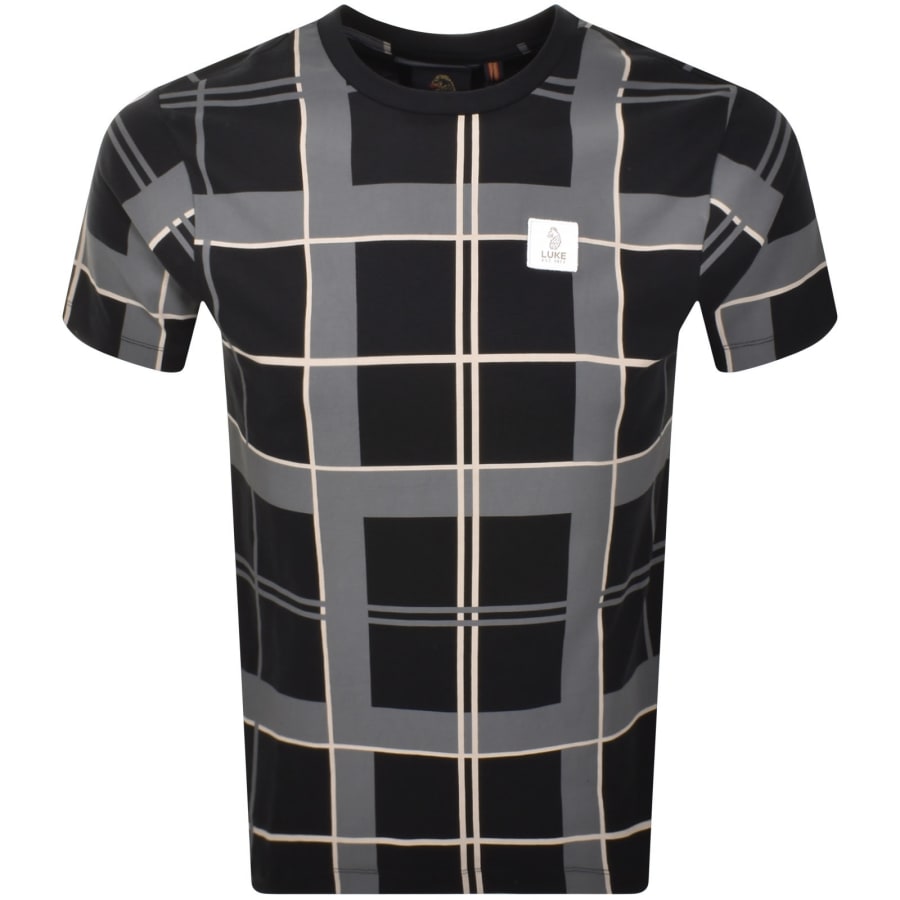 Image number 1 for Luke 1977 Birdoswald Check T Shirt Black