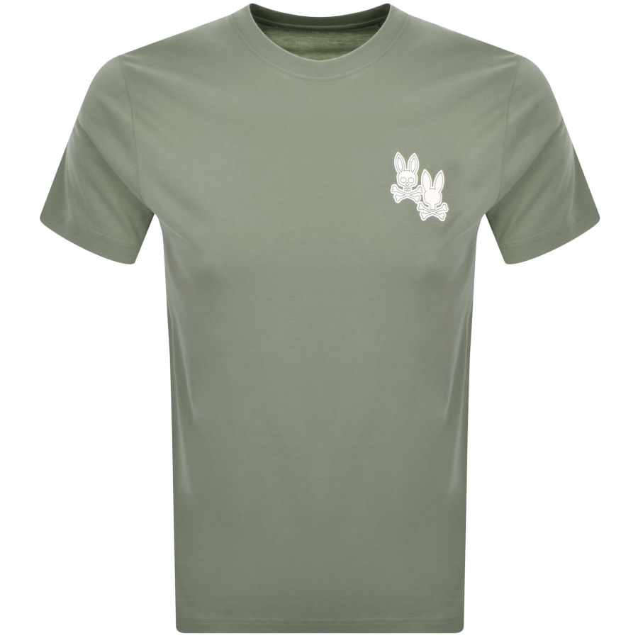 Image number 2 for Psycho Bunny Elliot Graphic Logo T Shirt Green