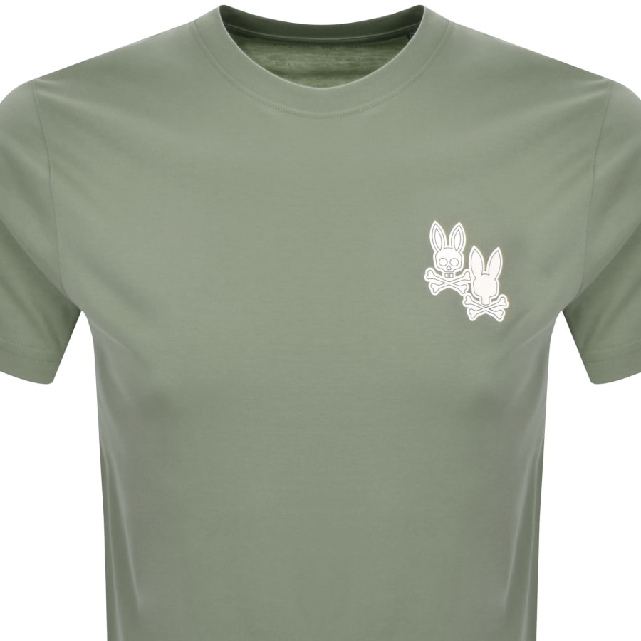 Image number 3 for Psycho Bunny Elliot Graphic Logo T Shirt Green