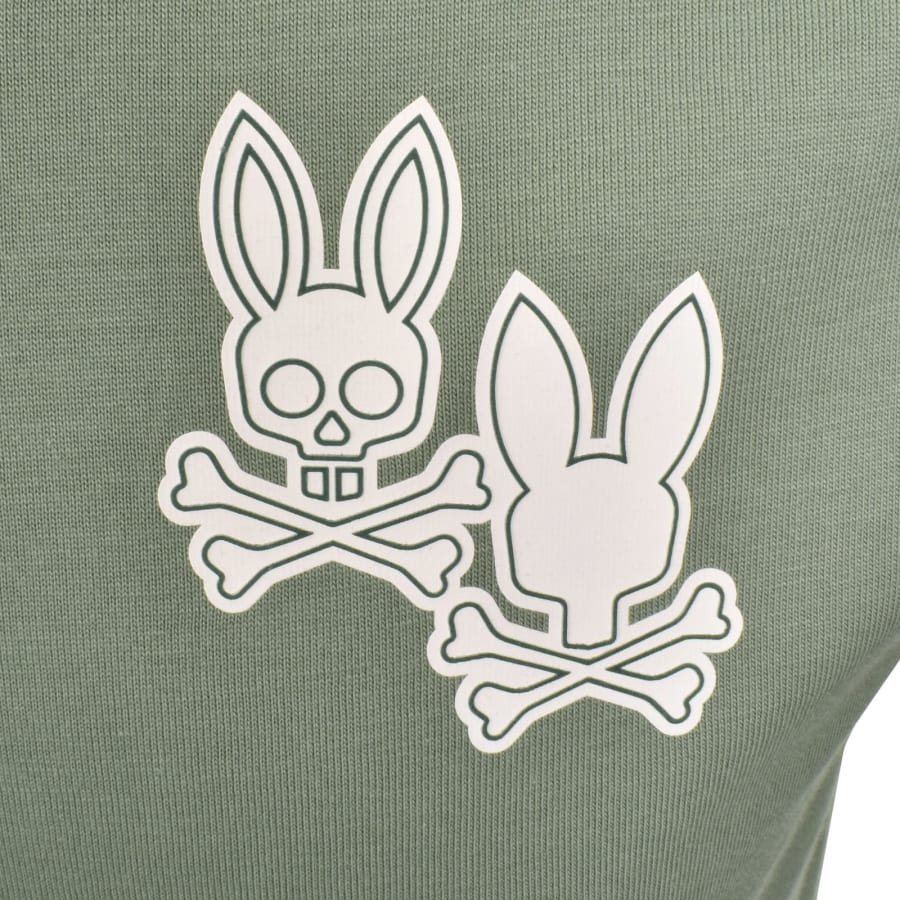 Image number 4 for Psycho Bunny Elliot Graphic Logo T Shirt Green