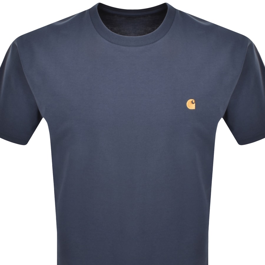 Image number 2 for Carhartt WIP Chase Short Sleeved T Shirt Blue