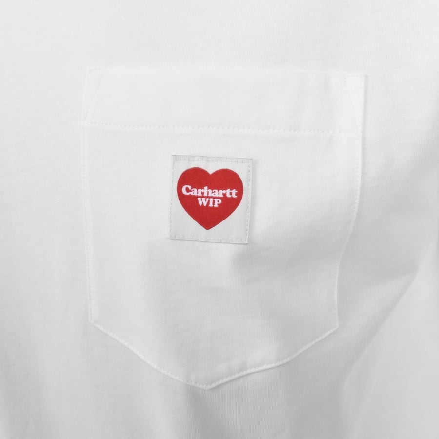 Image number 4 for Carhartt WIP Pocket Short Sleeved T Shirt White
