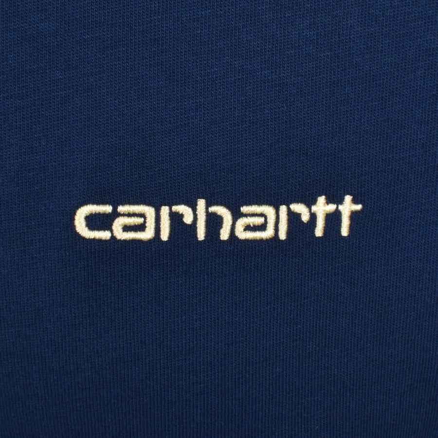 Image number 3 for Carhartt WIP Script T Shirt Navy