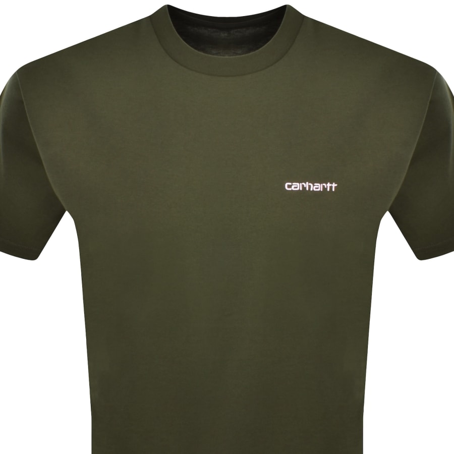 Image number 2 for Carhartt WIP Script T Shirt Green