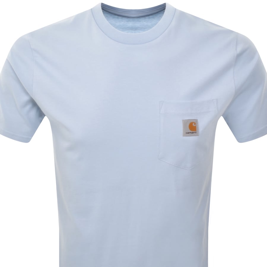 Image number 2 for Carhartt WIP Pocket Short Sleeved T Shirt Blue