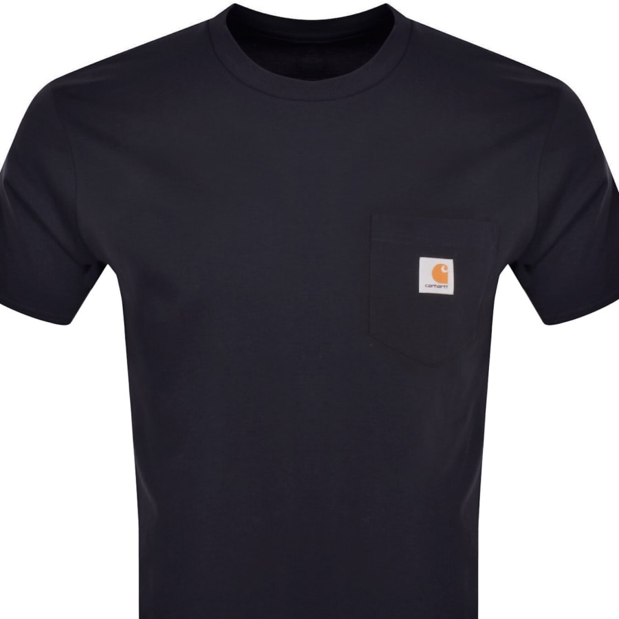 Image number 2 for Carhartt WIP Pocket Short Sleeved T Shirt Navy