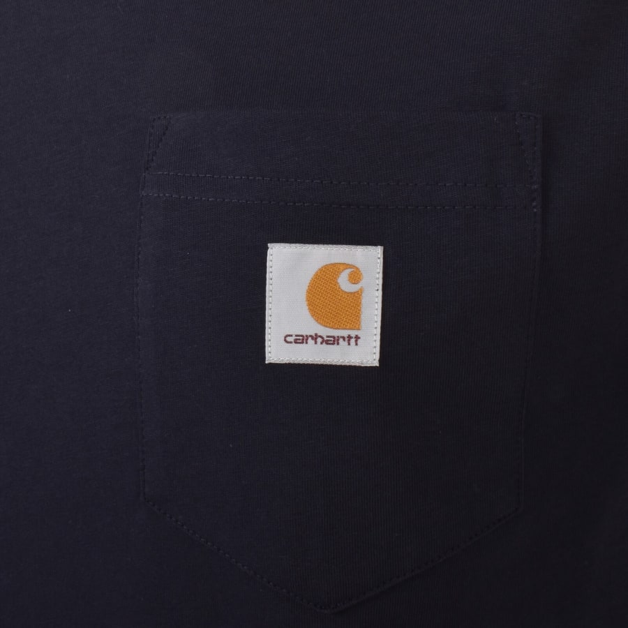 Image number 3 for Carhartt WIP Pocket Short Sleeved T Shirt Navy