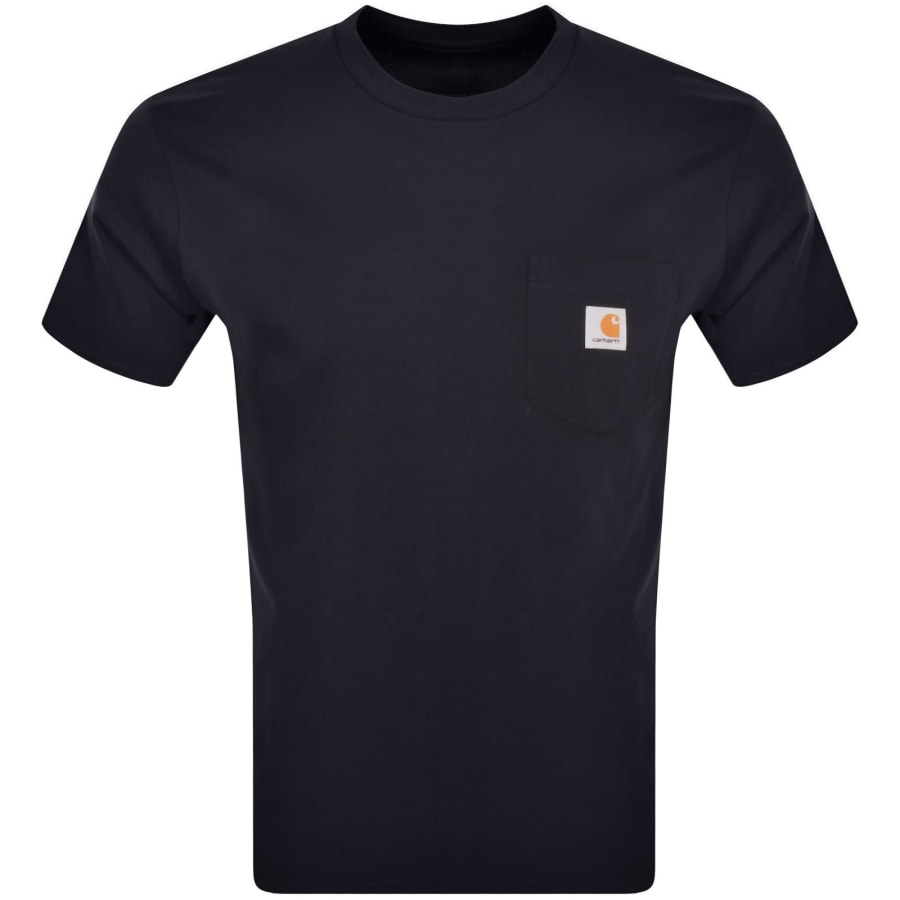 Image number 1 for Carhartt WIP Pocket Short Sleeved T Shirt Navy