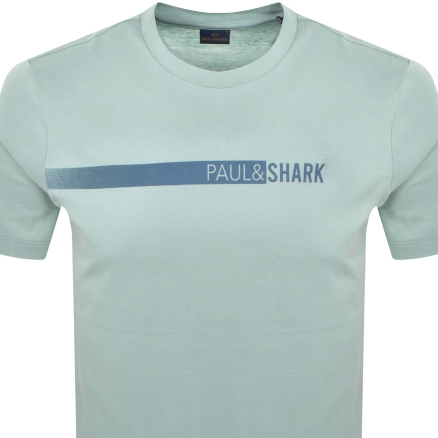 Image number 2 for Paul And Shark Printed Logo T Shirt Green