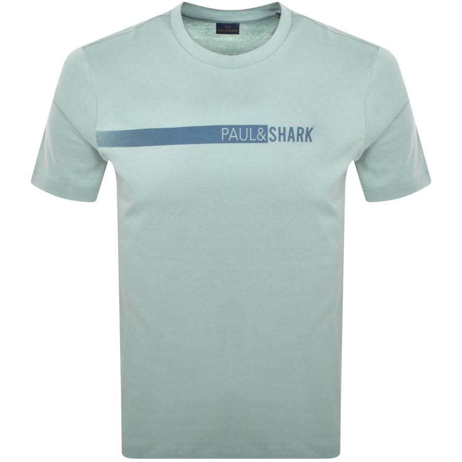 Image number 1 for Paul And Shark Printed Logo T Shirt Green