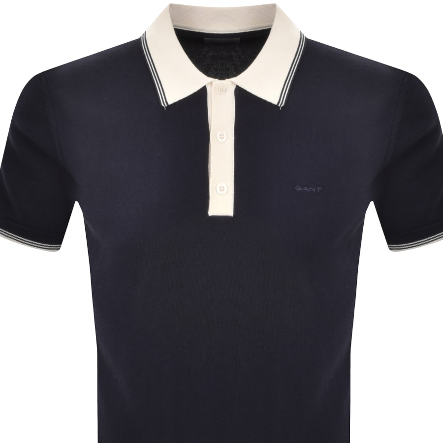 Image number 2 for Gant Modal Blend Polo T Shirt Evening Blue