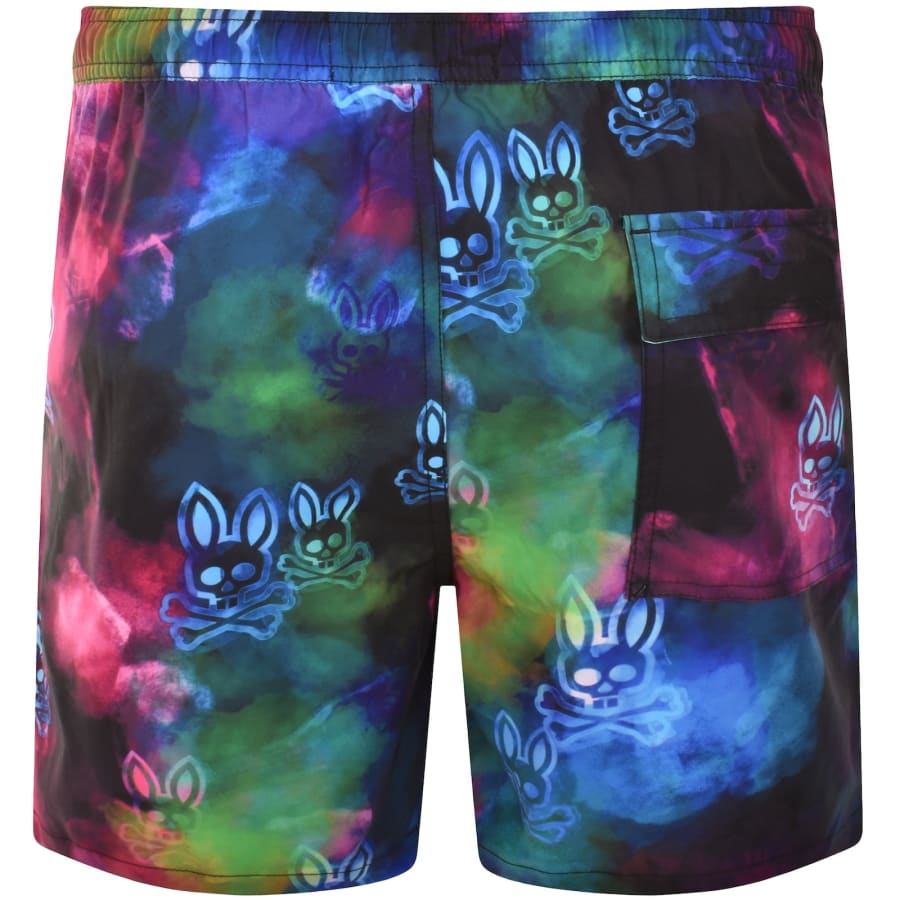 Image number 2 for Psycho Bunny Dokos Printed Swim Shorts Black