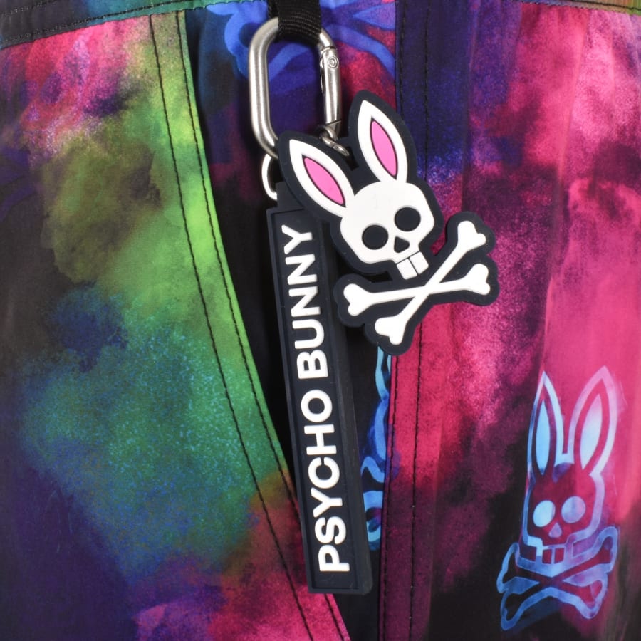 Image number 4 for Psycho Bunny Dokos Printed Swim Shorts Black