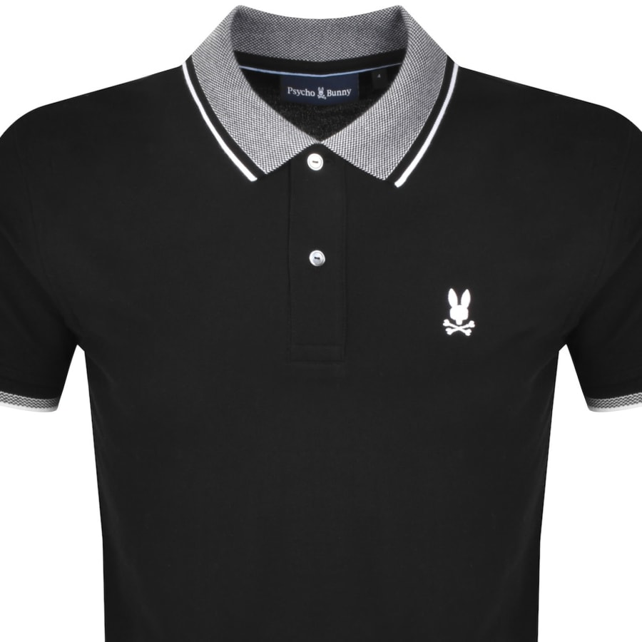 Image number 2 for Psycho Bunny Evandale Pique Polo T Shirt Black