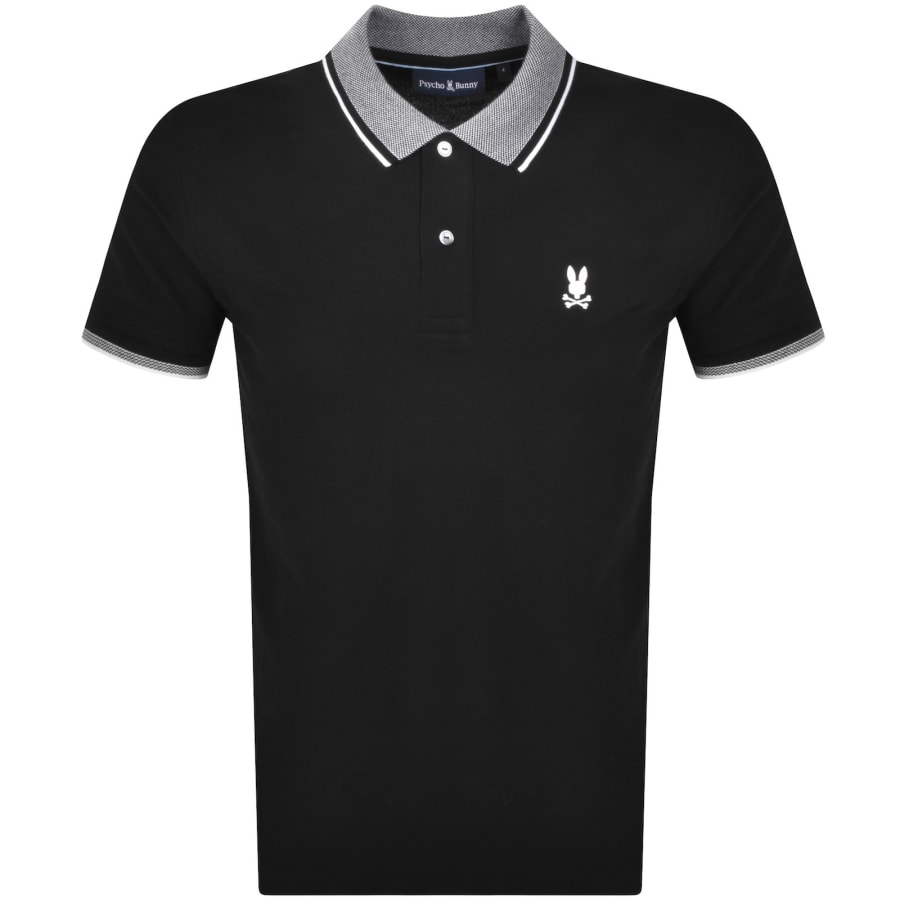 Image number 1 for Psycho Bunny Evandale Pique Polo T Shirt Black