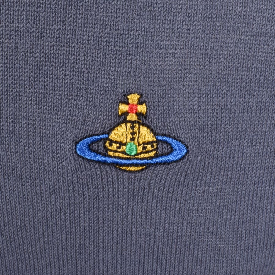 Image number 3 for Vivienne Westwood Alex Round Neck Jumper Blue