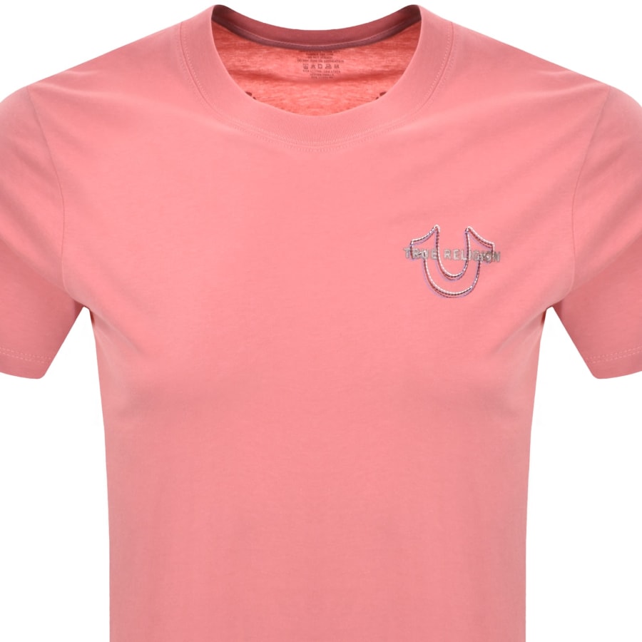 Image number 3 for True Religion Multi Horseshoe T Shirt Pink