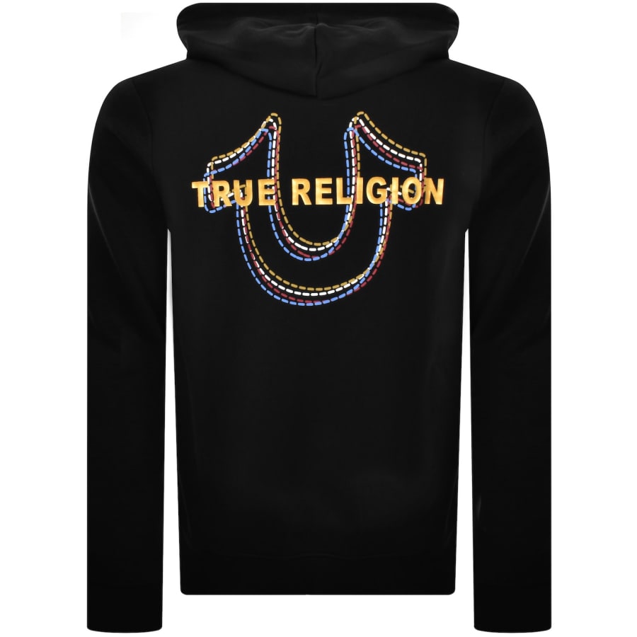 Image number 5 for True Religion Multi Horseshoe Zip Hoodie Black