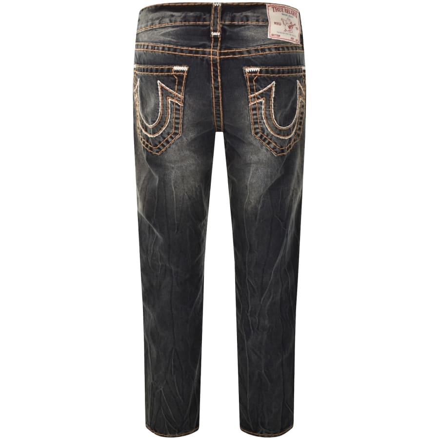 Image number 3 for True Religion Rocco Quad Logo Dark Wash Jeans