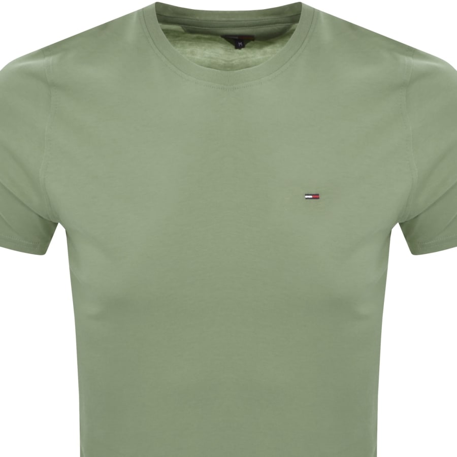 Image number 2 for Tommy Jeans Slim Jersey T Shirt Green