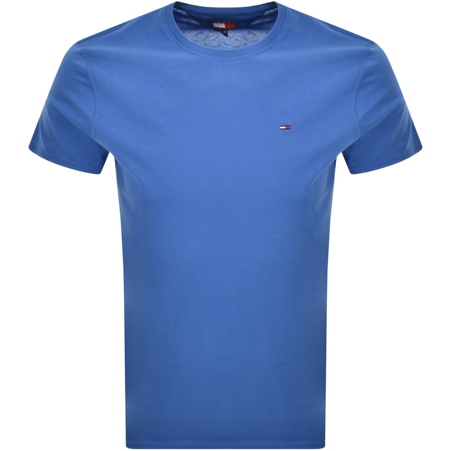 Image number 1 for Tommy Jeans Slim Jersey T Shirt Blue
