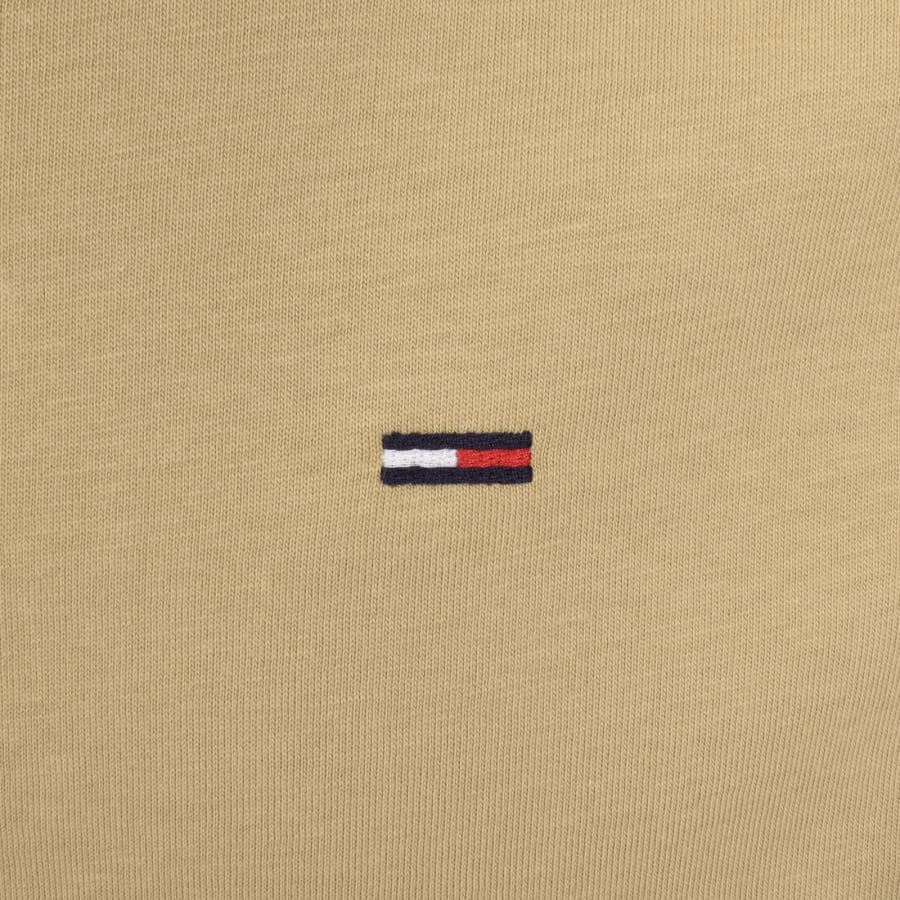 Image number 3 for Tommy Jeans Slim Jersey T Shirt Beige