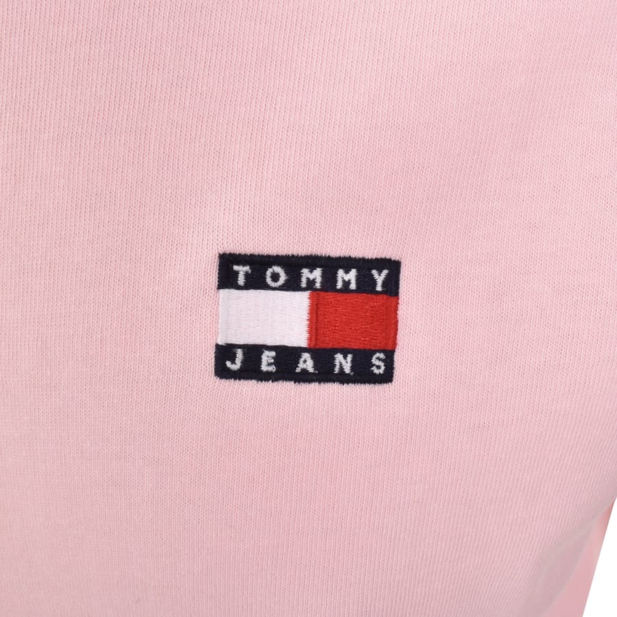 Image number 3 for Tommy Jeans Badge T Shirt Pink