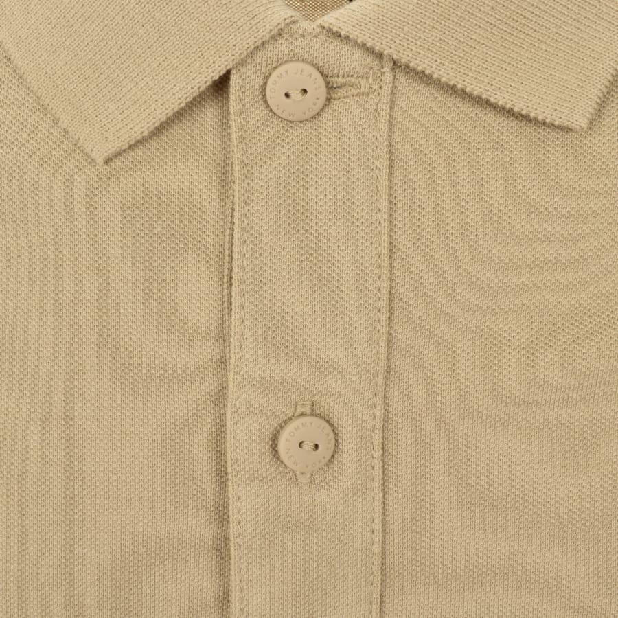 Image number 4 for Tommy Jeans Slim Fit Polo T Shirt Relic Tan