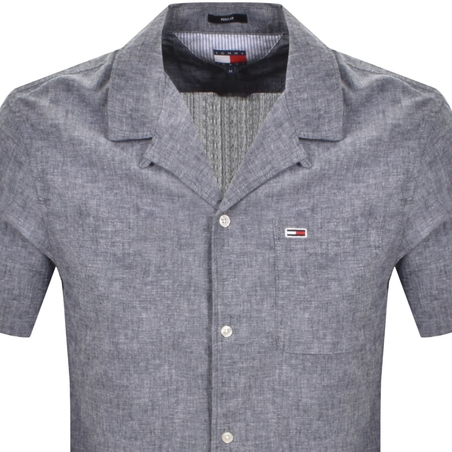 Image number 2 for Tommy Jeans Camp Shirt Navy