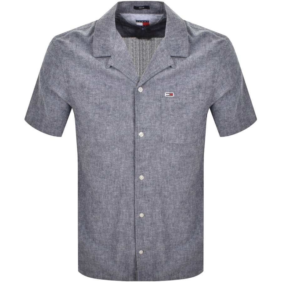 Image number 1 for Tommy Jeans Camp Shirt Navy