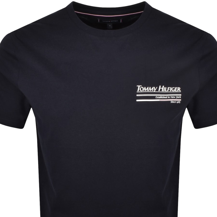 Image number 3 for Tommy Hilfiger Outline Sailing T Shirt Navy