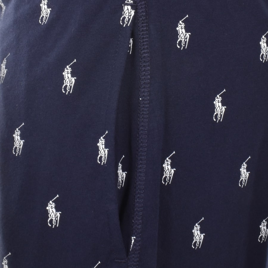 Image number 5 for Ralph Lauren Patterned Lounge Shorts Navy