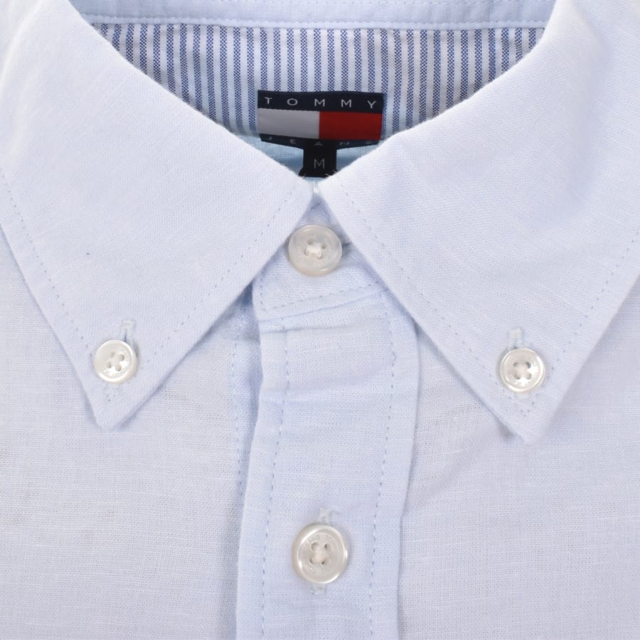 Image number 4 for Tommy Jeans Long Sleeved Shirt Sweet Blue