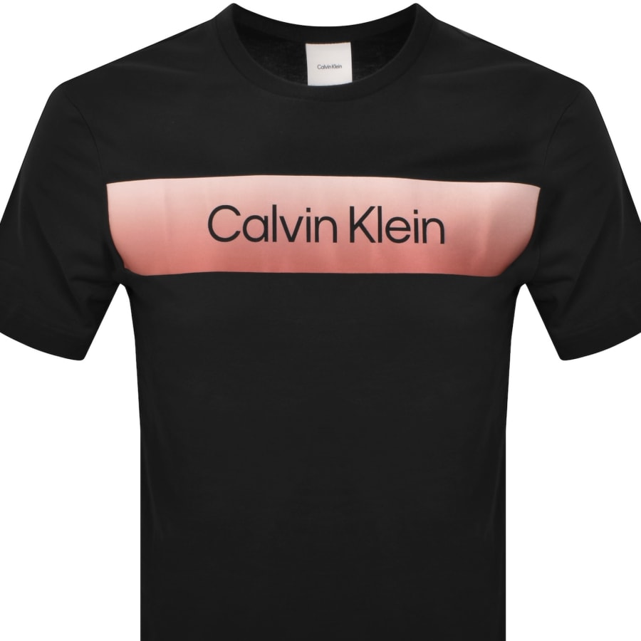 Image number 2 for Calvin Klein Ombre Chest T Shirt Black