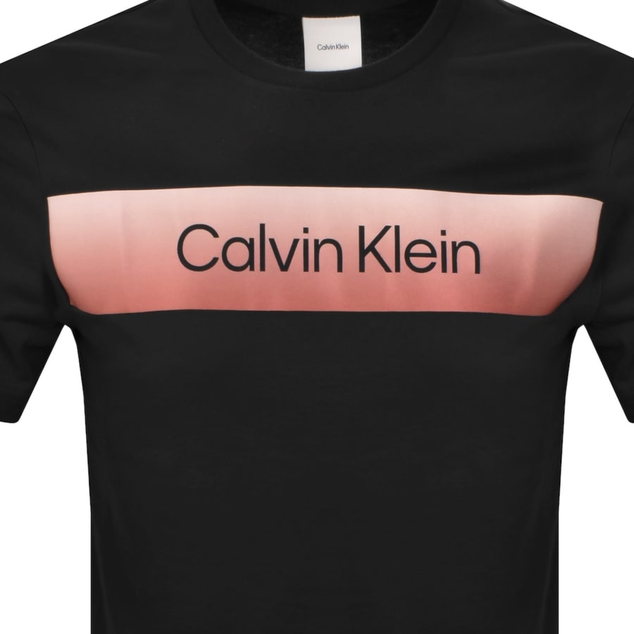 Image number 3 for Calvin Klein Ombre Chest T Shirt Black