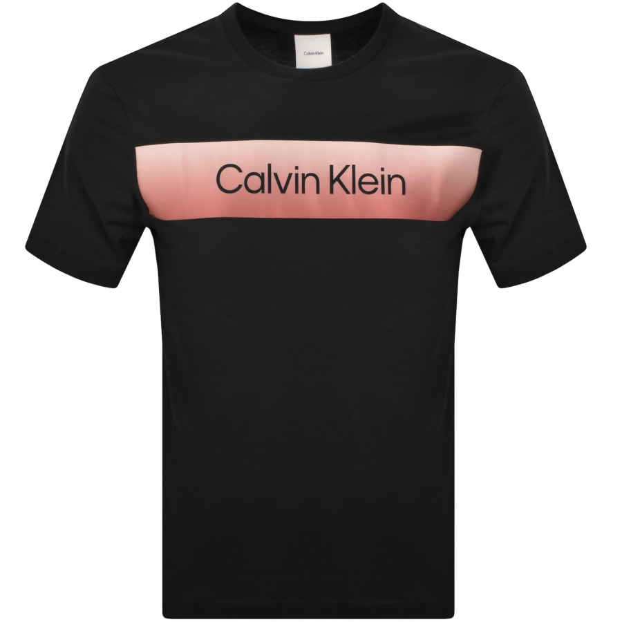 Image number 1 for Calvin Klein Ombre Chest T Shirt Black