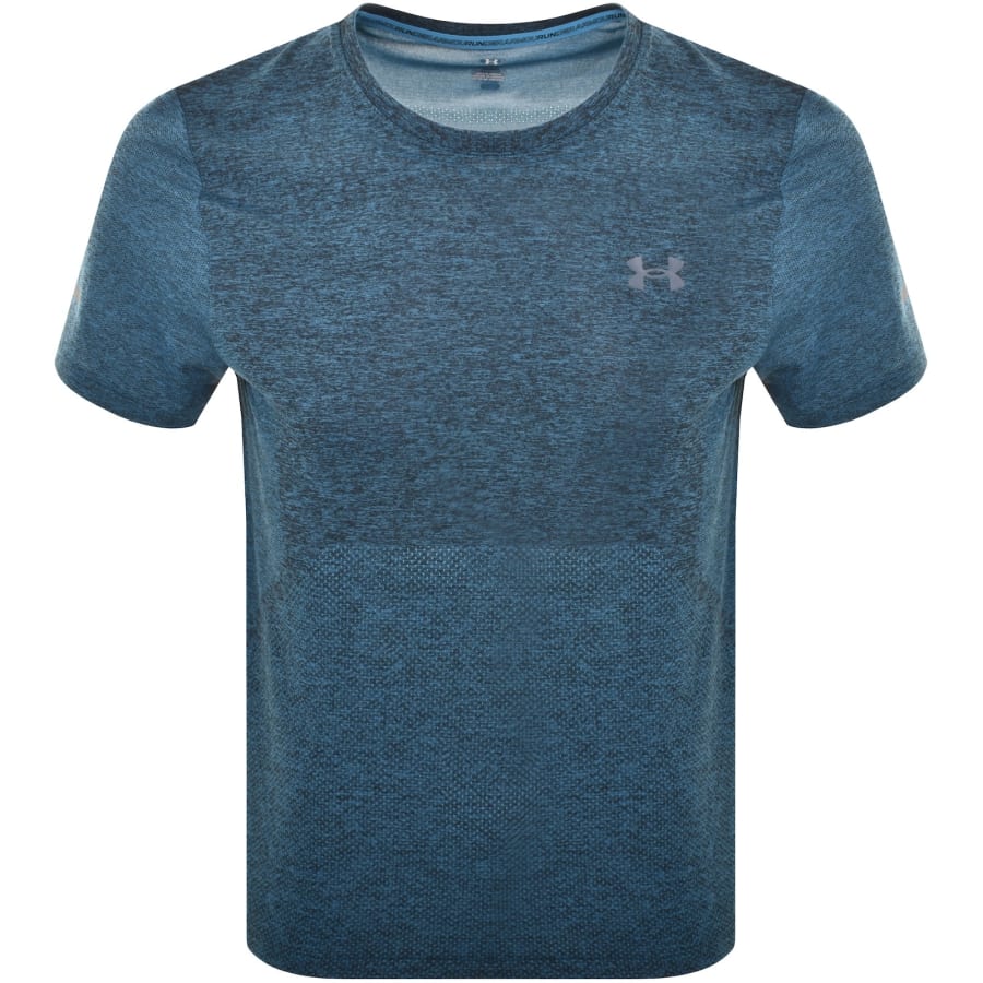 Image number 2 for Under Armour Seamless Stride T Shirt Blue