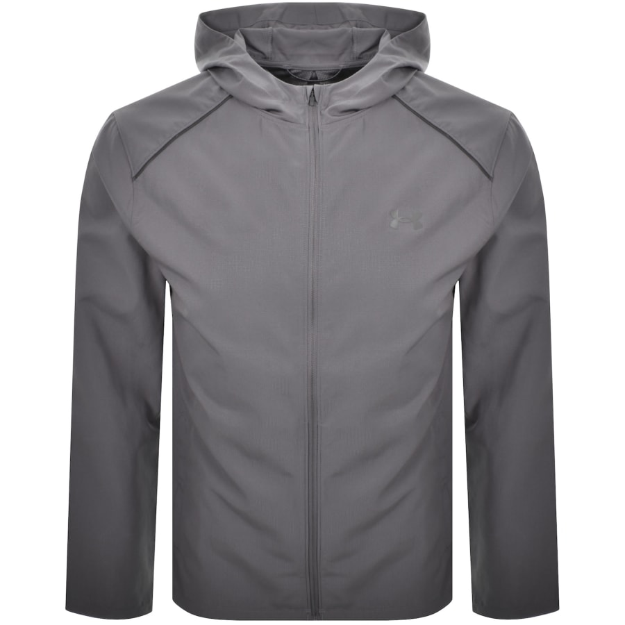 Image number 2 for Under Armour Launch Hooded Jacket Grey