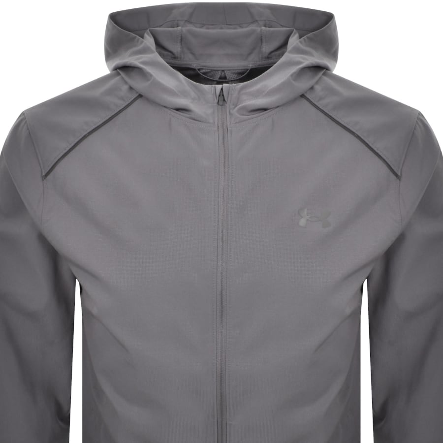 Image number 3 for Under Armour Launch Hooded Jacket Grey
