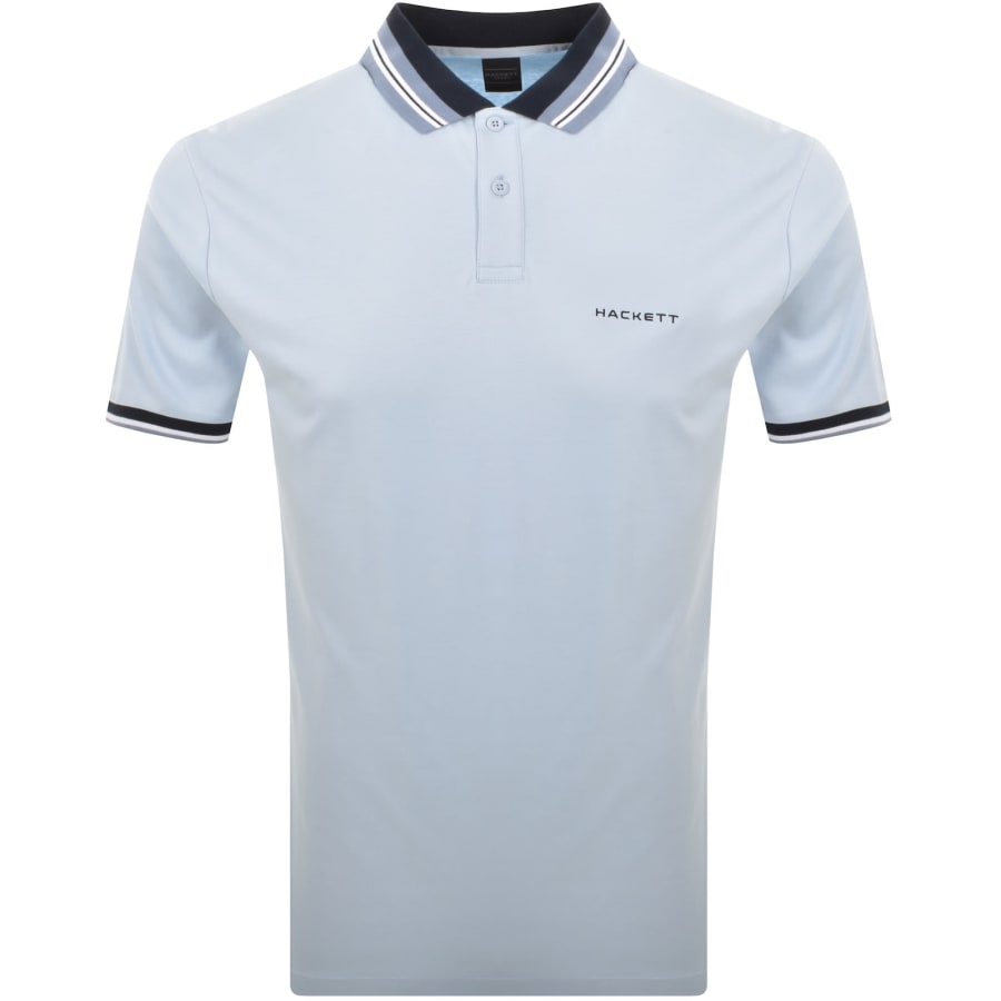 Image number 1 for Hackett Sport Resort Collar Polo Sky Blue