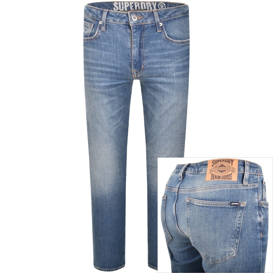 Image number 1 for Superdry Vintage Slim Fit Jeans Blue