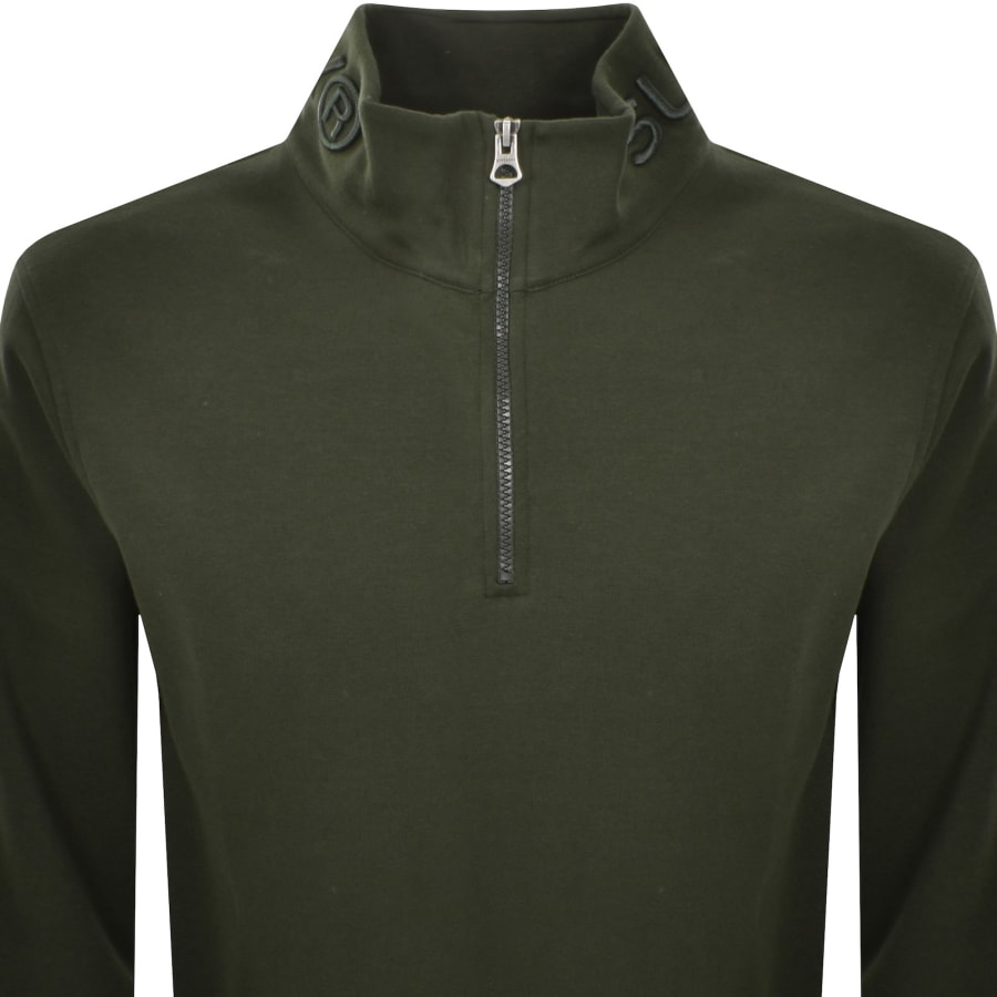 Image number 2 for Superdry Utility Logo Henley Sweatshirt Green