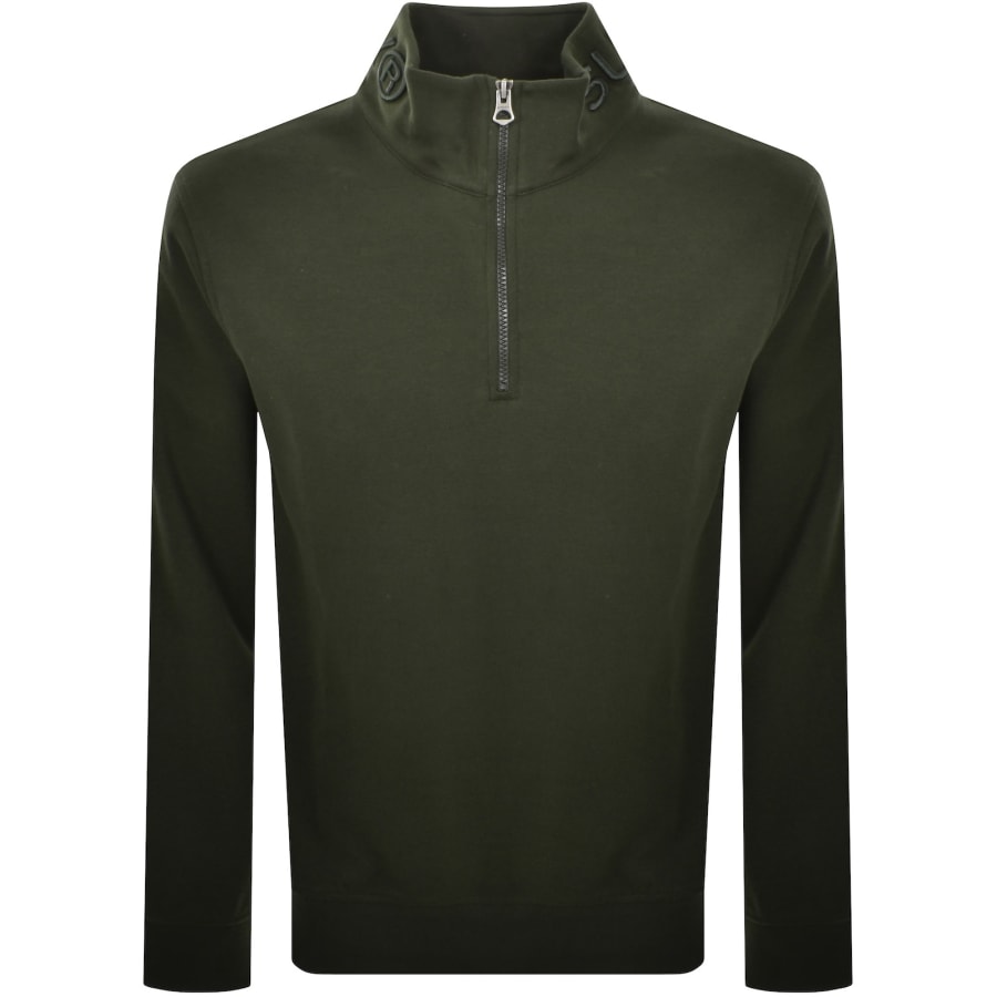Image number 1 for Superdry Utility Logo Henley Sweatshirt Green